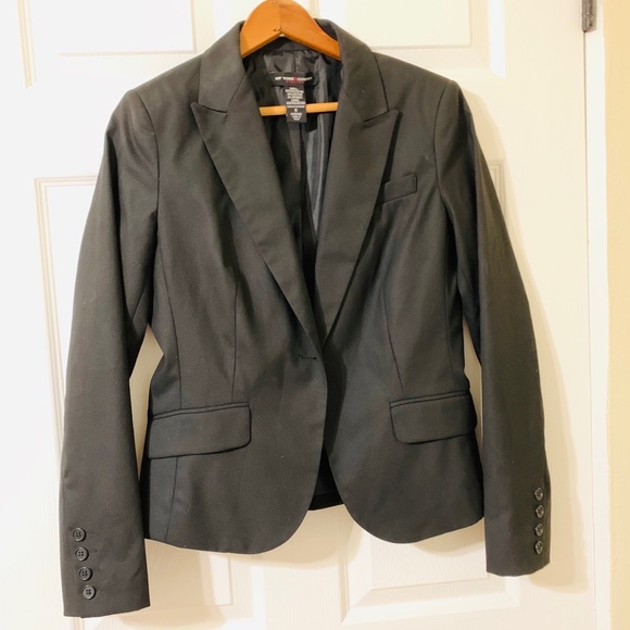 New York & Company Stretch black blazer jacket - Picture 1 of 11
